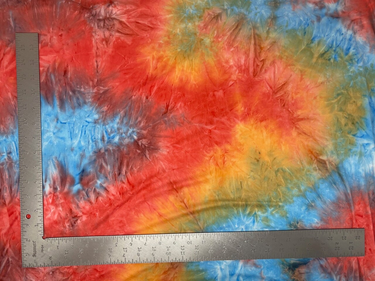 1 Yard Lightweight Upholstery Fabric with Artistic Color Burst, 58"-60" Width Polyester Spandex Fabric